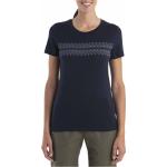 Marineblaue Icebreaker Tech T-Shirts für Damen Größe S für den für den Herbst 
