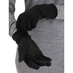 Schwarze Icebreaker Quantum Damenhandschuhe aus Polyester Größe XS für den für den Winter 