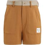 Sandfarbene Vintage Chino-Shorts mit Reißverschluss aus Baumwolle für Damen Größe M 
