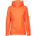 Orange Wasserdichte Icebreaker Flash Regenjacken mit Reißverschluss mit Kapuze für Damen Größe S 