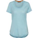 Blaue Kurzärmelige Icebreaker Sphere T-Shirts aus Jersey für Damen Größe XL 