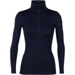 Marineblaue Langärmelige Icebreaker Tech Langarm-Unterhemden für Damen Größe M 