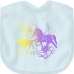 Babyblaue Lätzchen für Babys mit Pferdemotiv aus Baumwolle für Babys 