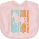 Rosa Motiv Lätzchen für Babys mit Pferdemotiv aus Baumwolle für Babys 