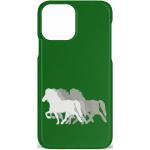 Grüne iPhone 12 Hüllen mit Pferdemotiv aus Kunststoff 