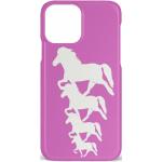 Pinke Motiv Shirtee iPhone 12 Hüllen mit Pferdemotiv aus Kunststoff 