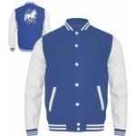 Blaue Motiv College Jacken für Kinder & Baseball Jacken für Kinder mit Pferdemotiv aus Baumwolle Größe 164 