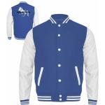 Blaue Motiv College Jacken für Kinder & Baseball Jacken für Kinder mit Pferdemotiv aus Baumwolle Größe 98 