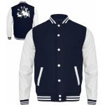 Motiv College Jacken für Kinder & Baseball Jacken für Kinder mit Pferdemotiv aus Baumwolle Größe 146 