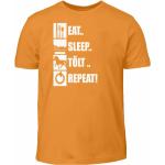 Orange Motiv Kinder T-Shirts mit Pferdemotiv aus Baumwolle Größe 146 