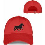 Rote Bio Snapback-Caps mit Pferdemotiv aus Baumwolle Einheitsgröße für den für den Sommer 