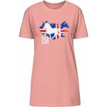 Pinke Bio Shirtkleider mit Pferdemotiv aus Jersey für Damen Größe L für den für den Sommer 
