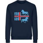 Marineblaue Bio Herrensweatshirts mit Pferdemotiv Größe M 