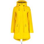 Gelbe Gesteppte Wasserdichte Atmungsaktive Icepeak Avenal Gefütterte Regenjacken mit Reißverschluss mit Kapuze für Damen Größe M 