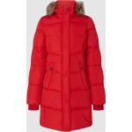 Rote Gesteppte Icepeak Winterjacken aus Polyester mit Kapuze für Damen Größe XS 