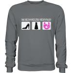 Graue Damensweatshirts mit Pferdemotiv aus Baumwolle Größe XXL Weihnachten 