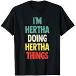 Schwarze Hertha BSC T-Shirts für Herren Größe S 