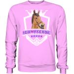 Pinke Damensweatshirts mit Pferdemotiv aus Baumwolle Größe XL Weihnachten 