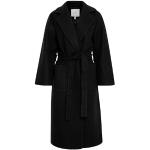 Reduzierte Schwarze ICHI V-Ausschnitt Wollmäntel aus Wolle für Damen Größe M für den für den Winter 