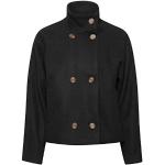 Reduzierte Schwarze Sportliche Wasserdichte ICHI Mini Kurzjacken & Cropped-Jackets mit Knopf für Damen Größe M für den für den Herbst 