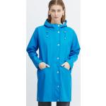 Blaue Wasserdichte ICHI Regenjacken für Damen Größe XS für den für den Herbst 