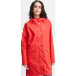 Rote Wasserdichte ICHI Regenjacken für Damen Größe XS für den für den Herbst 