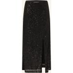 Reduzierte Schwarze ICHI Wickelröcke mit Pailletten mit Reißverschluss aus Polyester für Damen Größe M für den für den Winter 