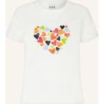 Cremefarbene ICHI T-Shirts aus Baumwolle für Damen Größe S 