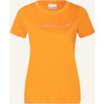 Orange ICHI T-Shirts aus Baumwolle für Damen Größe XS 