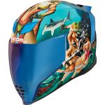 Icon Airflite Pleasuredome 4 Helm, grün-blau, Größe M