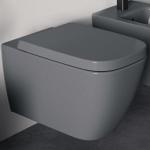 Ideal Standard i.life B Wandtiefspül-WC ohne Spülrand mit WC-Sitz Wrapover grau glänzend