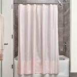 iDesign rideau de douche, rideau douche en polyester imperméable avec ourlet renforcé, rideau de bain lavable de taille 183,0 cm x 183,0 cm, rose