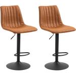 Schwarze Industrial CARO-Möbel Barhocker & Barstühle lackiert aus Kunstleder höhenverstellbar Breite 0-50cm, Höhe 100-150cm, Tiefe 0-50cm 2-teilig 