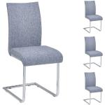 Graue Idimex Aladino Freischwinger Stühle aus Stoff Höhe 50-100cm 4-teilig 