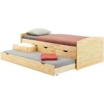 Beige Idimex Funktionsbetten aus Massivholz mit Schublade 90x190 Breite 150-200cm, Höhe 50-100cm, Tiefe 150-200cm 