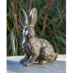 IDYL Gartenfigur » Bronze-Skulptur Stehender Hase«, Bronze – sehr robust – Langlebig – witterungsbeständig gegen Frost