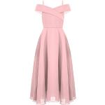 Rosa Elegante iEFiEL Maxi Schulterfreie Kinderfestkleider aus Chiffon für Mädchen Größe 158 für den für den Sommer 