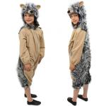 Graue Igel-Kostüme aus Polyester für Kinder Größe 116 