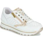 Weiße IGI&Co Low Sneaker aus Leder für Damen Größe 36 mit Absatzhöhe 5cm bis 7cm 