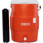 Igloo 10 Gallon Seat Top Getränkebehälter mit Becherhalter und Zapfhahn, 37.9 Liter, Orange