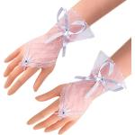 Weiße Fingerlose Handschuhe & Halbfinger-Handschuhe für Damen Einheitsgröße 