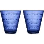 Blaue Skandinavische Iittala Kastehelmi Glasserien & Gläsersets 2-teilig 