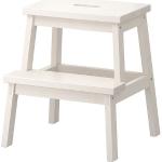 Weiße IKEA Bekväm Sitzhocker aus Holz 