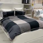 Schwarze IKEA Brunkrissla Bettwäsche Sets & Bettwäsche Garnituren aus Baumwolle 140x200 2-teilig 