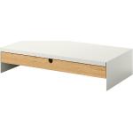Weiße IKEA Schreibtische mit Stauraum aus Bambus mit Schublade 