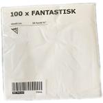 Ikea 500.357.52 FANTASTISK Papierservietten in weiß (40cm x 40cm) dreilagig 100 Stück