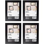 Ikea Fiskbo Bilderrahmen, 13 x 18 cm, schwarz, 4 Stück, Pappe, Faserplatte, Folie, Polystyrol-Kunststoff, Acrylfarbe, Schwarz , 13x18cm