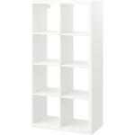 Weiße IKEA Kallax Raumteiler aus MDF Breite 100-150cm, Höhe 100-150cm, Tiefe 0-50cm 