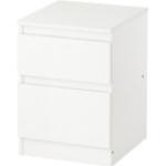Weiße IKEA Kullen Nachtkommoden mit Schublade Breite 0-50cm, Höhe 0-50cm, Tiefe 0-50cm 