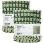 Grüne Gepunktete IKEA Quadratische Kissenbezüge & Kissenhüllen mit Reißverschluss aus Polyester maschinenwaschbar 50x50 2-teilig 
